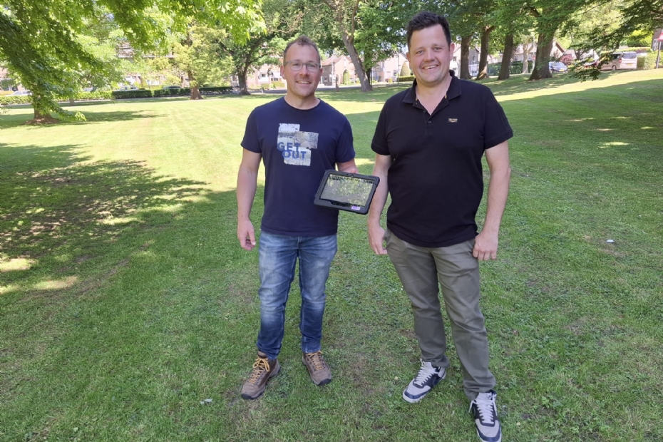 Wouter Peeters (links) en Giel Caelen (rechts) in Sittard-Geleen