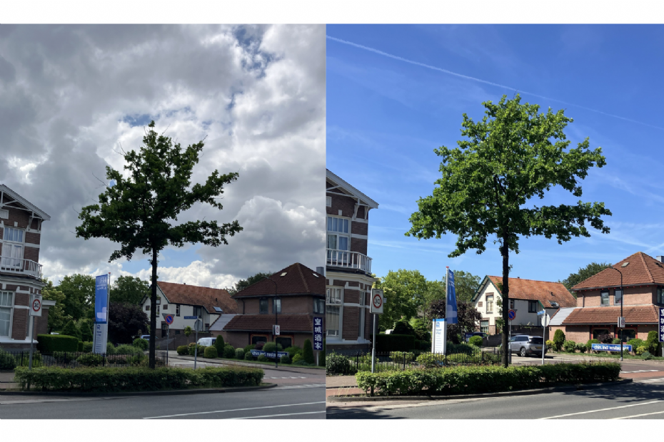 Links: voor behandeling. Rechts: twee jaar na behandeling